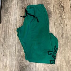 Green PINK sweatpants
